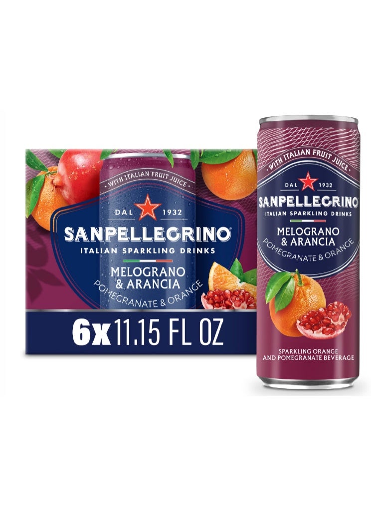 San Pellegrino Melograno e Arancia Pomegranate & Orange Sparkling Juice (6x330ml)